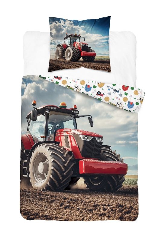 Povlečení Traktor red 140/200, 70/80