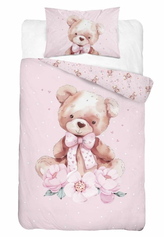 Povlečení do postýlky Medvídek mašle 100/135, 40/60