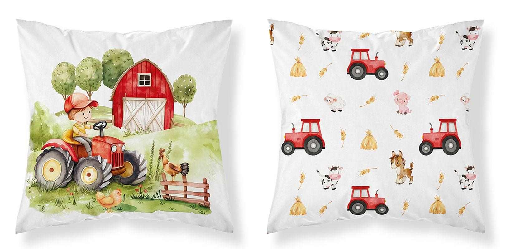 Povlak na polštářek Farma red 40/40