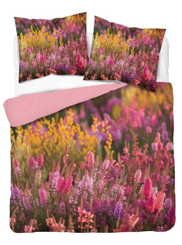 Francouzské povlečení 3D Vřesová louka micro 220/200, 2x70/80