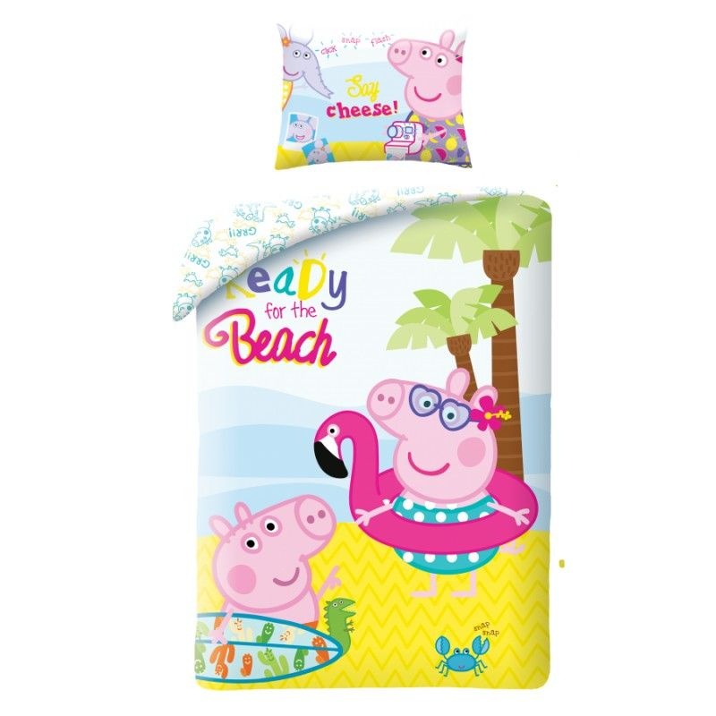 Povlečení ve vaku Peppa Pig pláž 140/200, 70/90
