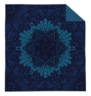 Přehoz na postel Mandala modrá 170/210