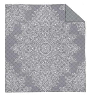 Přehoz na postel Mandala grey 170/210