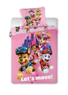Povlečení do postýlky Paw Patrol Movie pink 100/135, 40/60