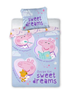 Povlečení do postýlky Peppa Pig sladké sny 100/135, 40/60