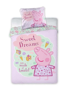 Povlečení do postýlky Peppa Pig pyžamo 100/135, 40/60