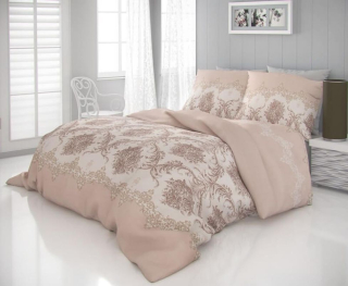 Francouzské povlečení bavlněný satén ADRA béžová Luxury Collection 220/200