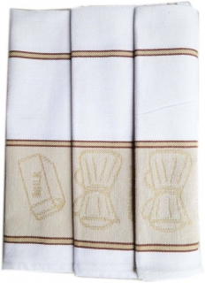 Kuchyňské utěrky z Egyptské bavlny 3 ks vzor č.33