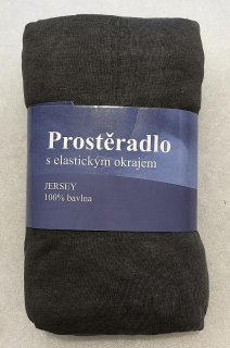 Prostěradlo Jersey Tmavě Šedá 90/200